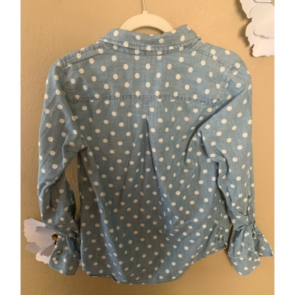 Button Down Polka Dot Top - image 3